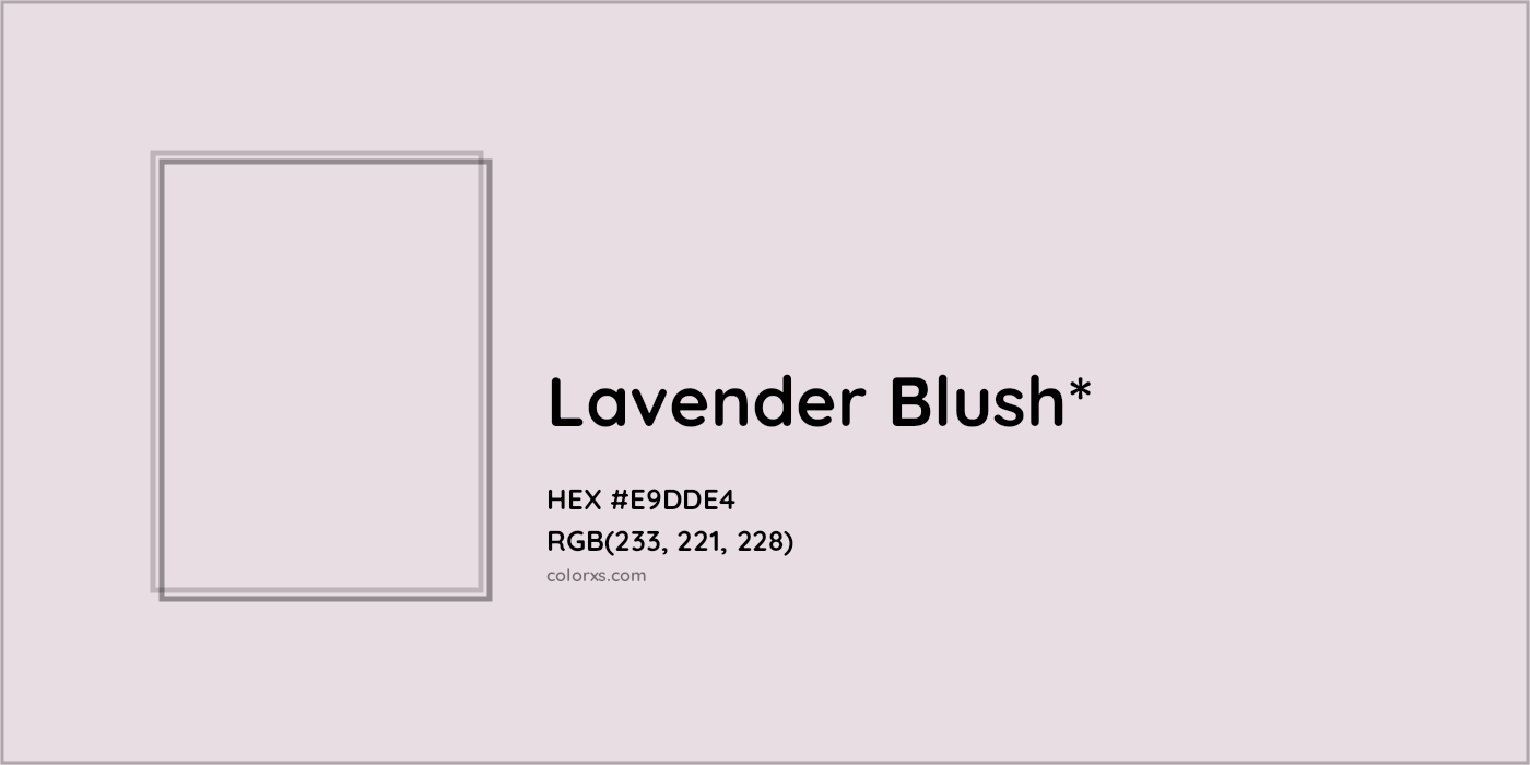HEX #E9DDE4 Color Name, Color Code, Palettes, Similar Paints, Images