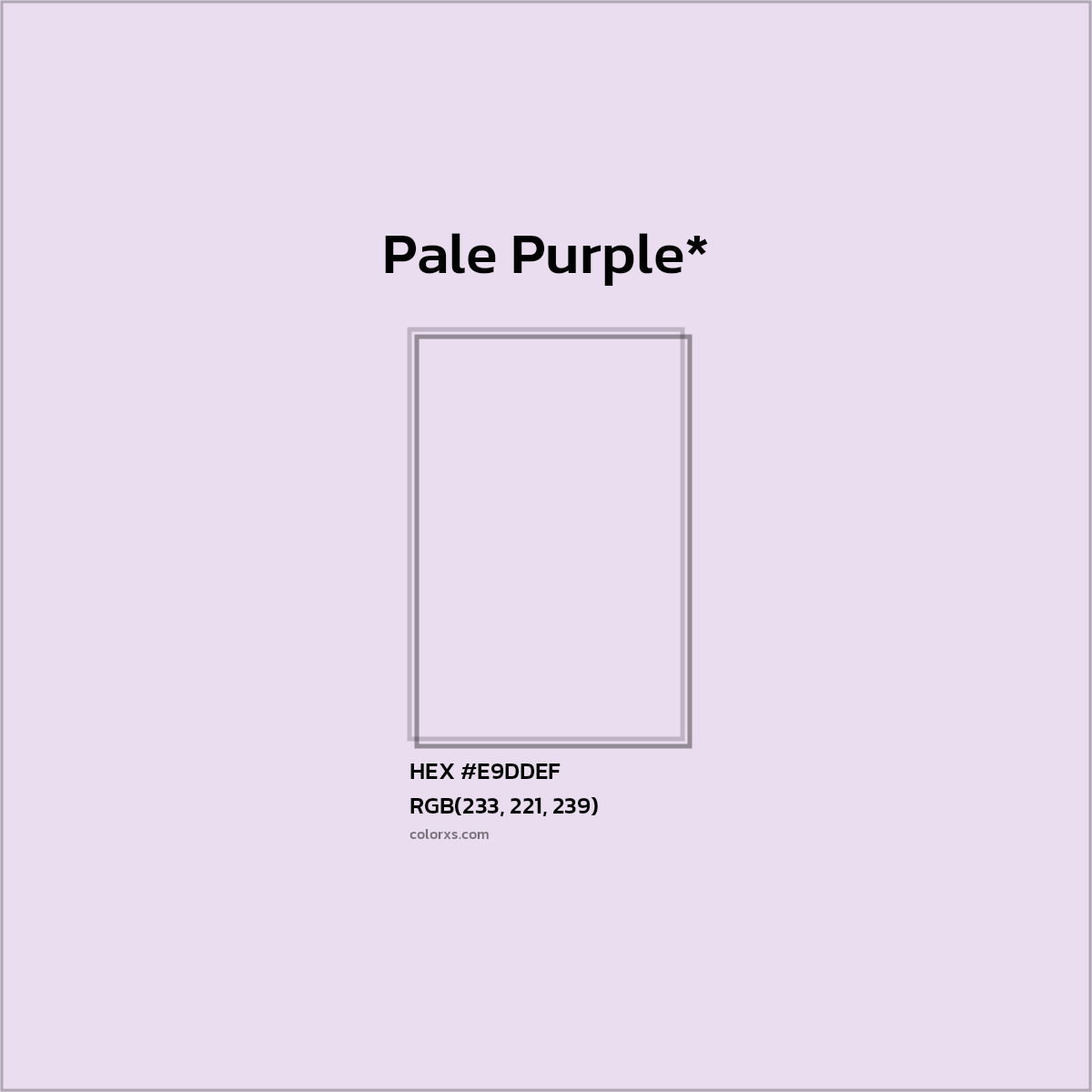 HEX #E9DDEF Color Name, Color Code, Palettes, Similar Paints, Images