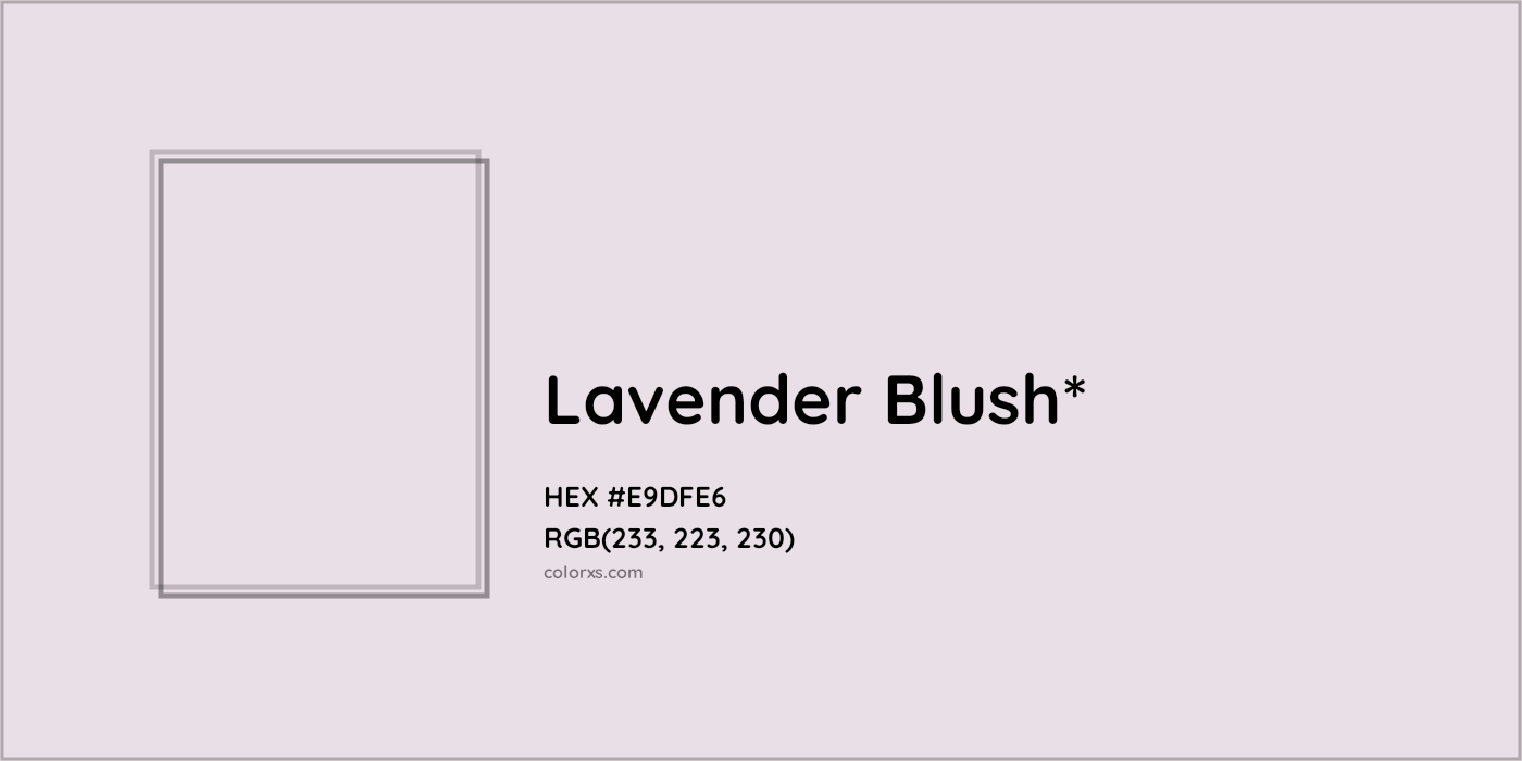HEX #E9DFE6 Color Name, Color Code, Palettes, Similar Paints, Images