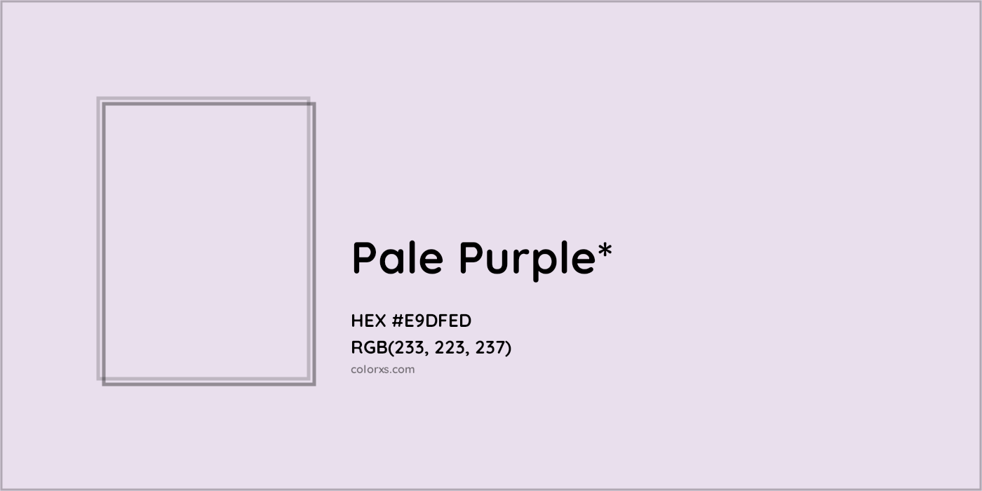 HEX #E9DFED Color Name, Color Code, Palettes, Similar Paints, Images