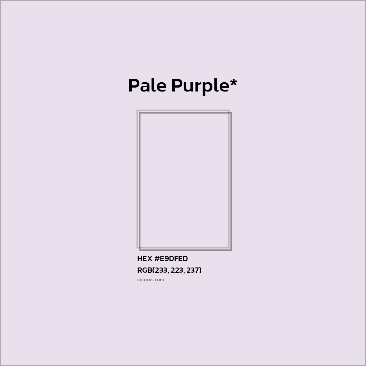 HEX #E9DFED Color Name, Color Code, Palettes, Similar Paints, Images
