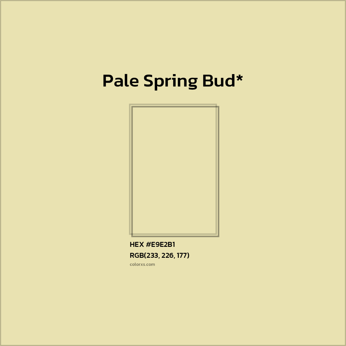 HEX #E9E2B1 Color Name, Color Code, Palettes, Similar Paints, Images