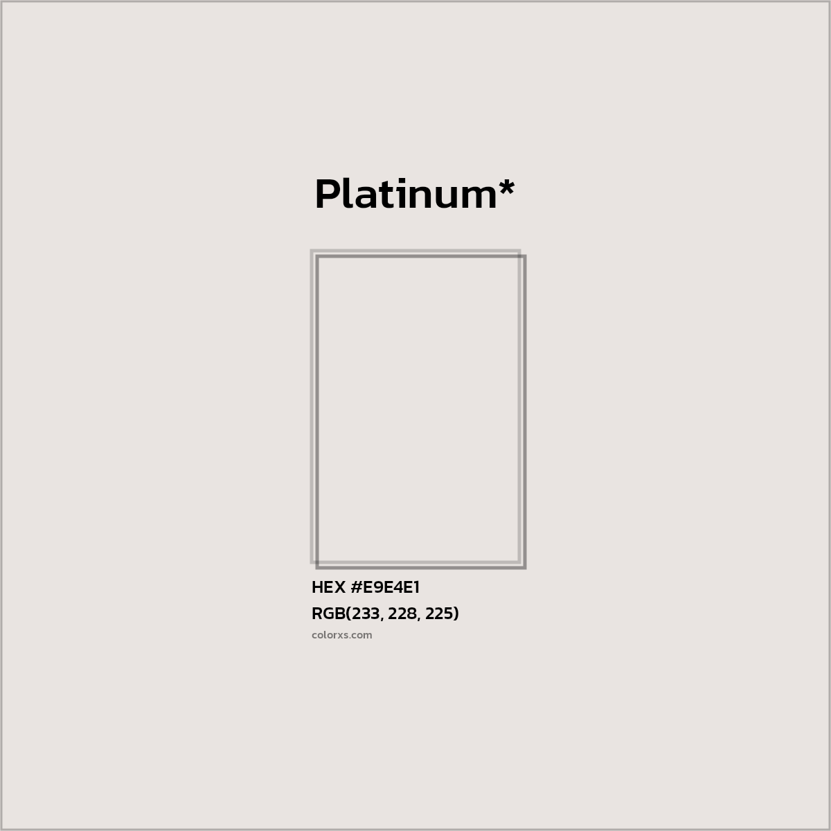 HEX #E9E4E1 Color Name, Color Code, Palettes, Similar Paints, Images