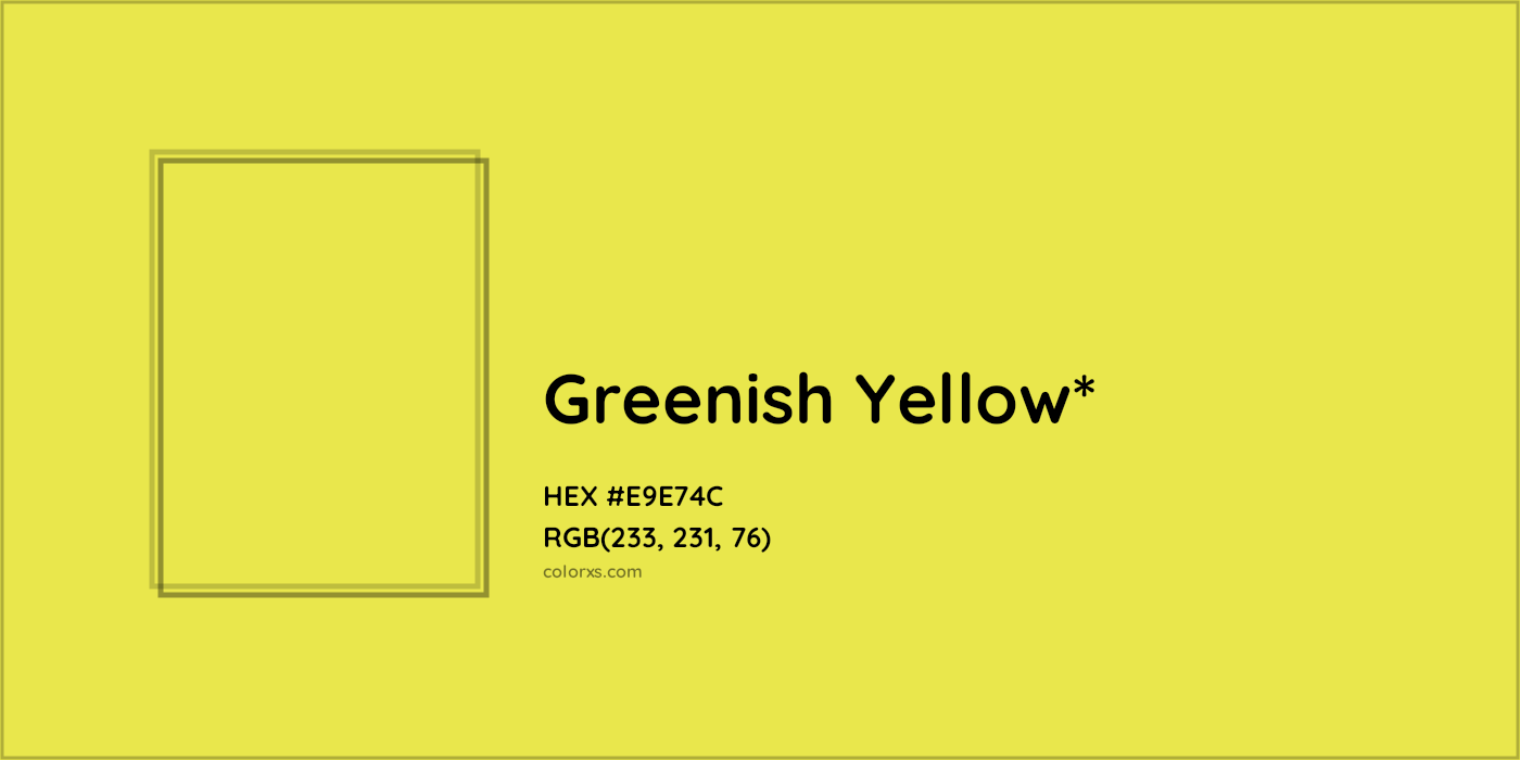 HEX #E9E74C Color Name, Color Code, Palettes, Similar Paints, Images