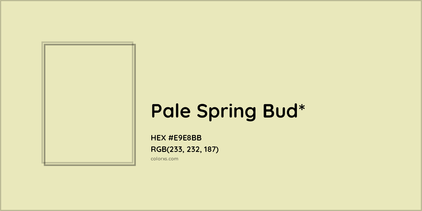 HEX #E9E8BB Color Name, Color Code, Palettes, Similar Paints, Images