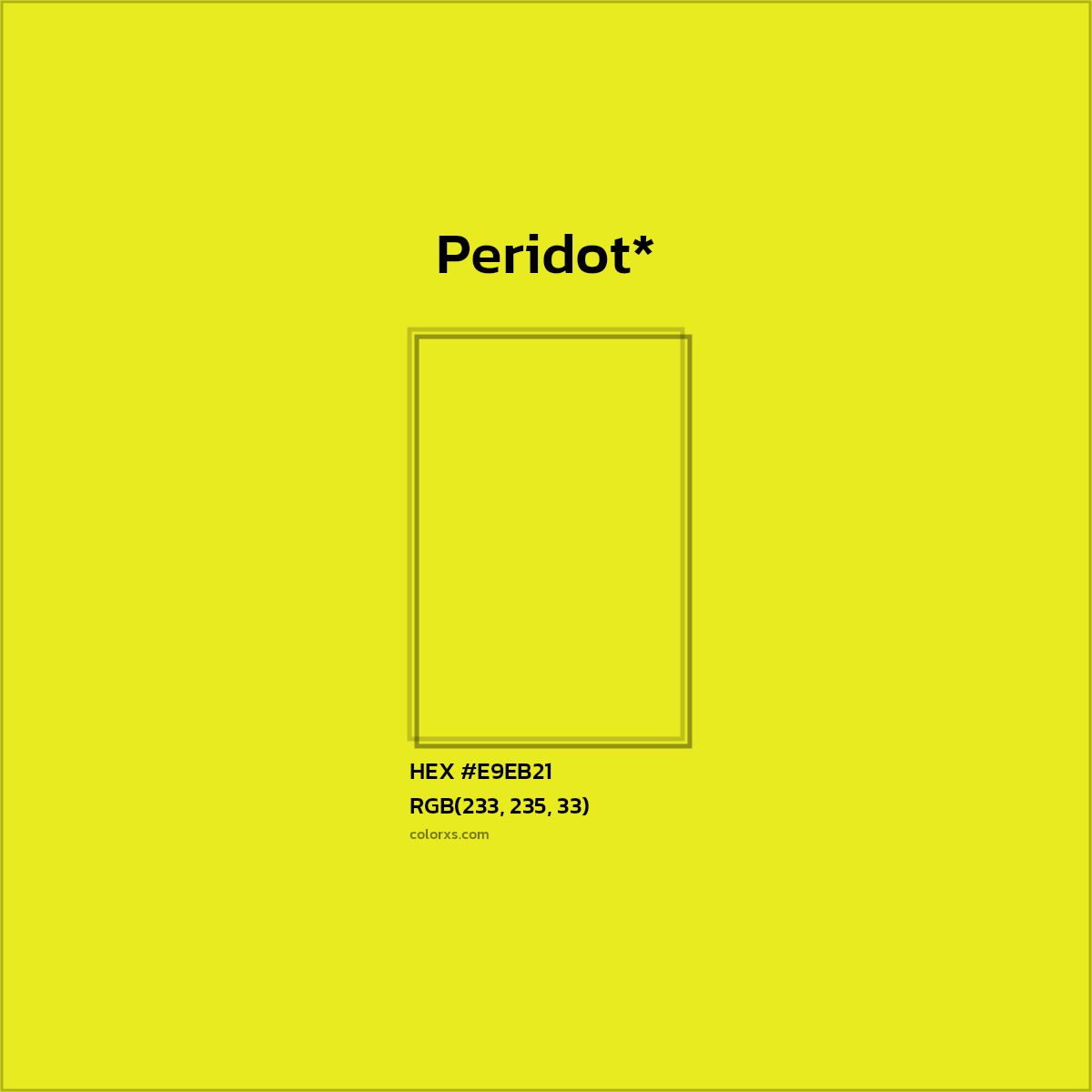 HEX #E9EB21 Color Name, Color Code, Palettes, Similar Paints, Images