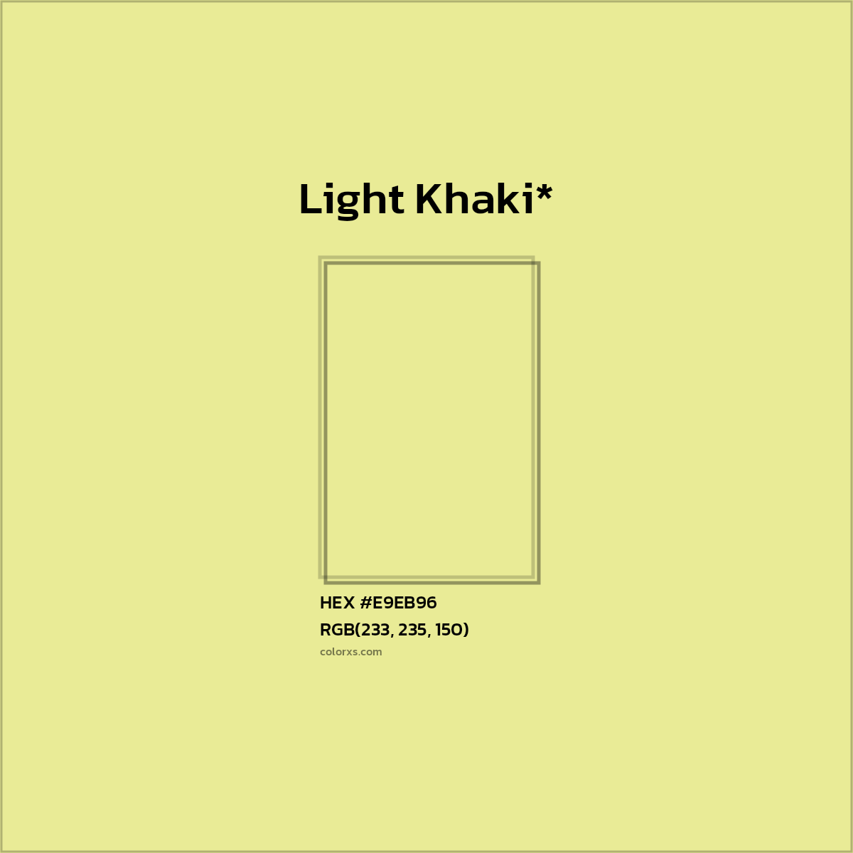 HEX #E9EB96 Color Name, Color Code, Palettes, Similar Paints, Images