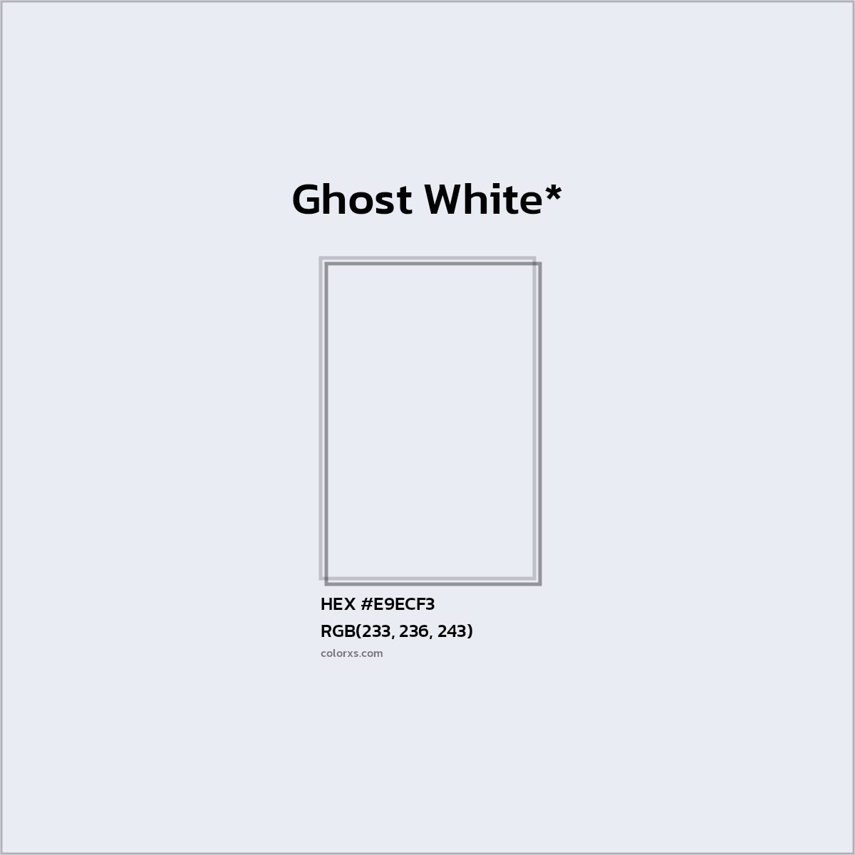 HEX #E9ECF3 Color Name, Color Code, Palettes, Similar Paints, Images