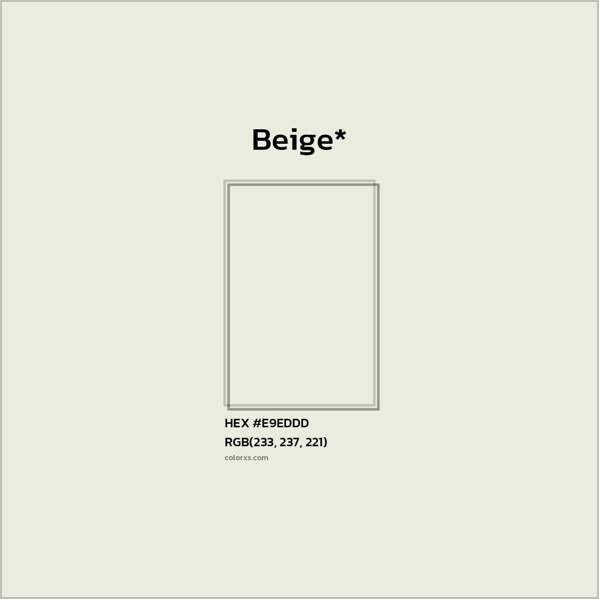 HEX #E9EDDD Color Name, Color Code, Palettes, Similar Paints, Images