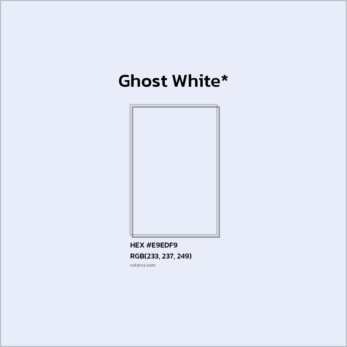 HEX #E9EDF9 Color Name, Color Code, Palettes, Similar Paints, Images