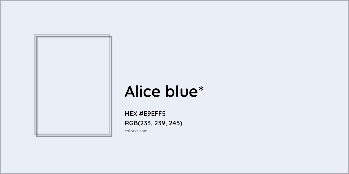 HEX #E9EFF5 Color Name, Color Code, Palettes, Similar Paints, Images