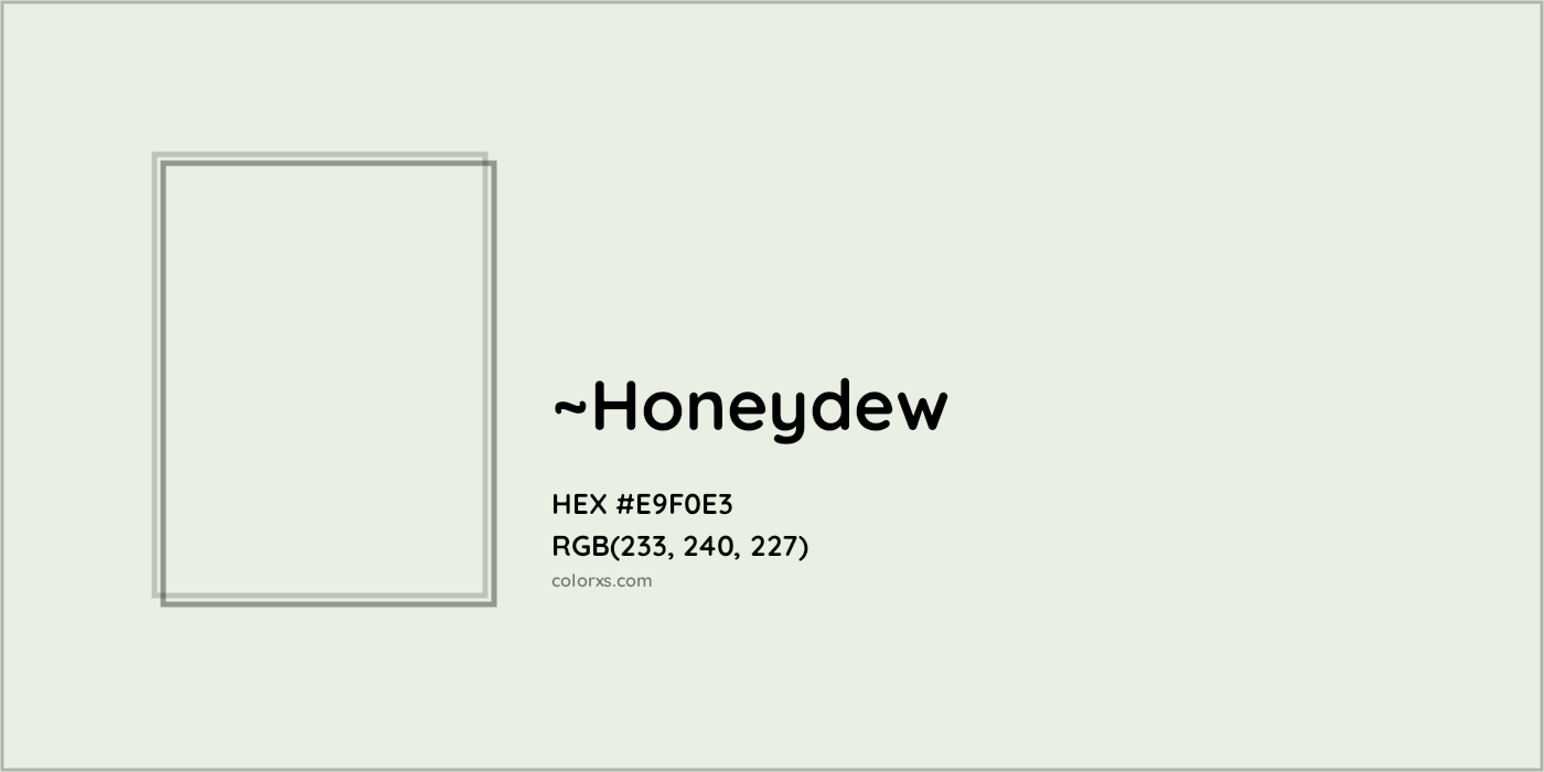 HEX #E9F0E3 Color Name, Color Code, Palettes, Similar Paints, Images