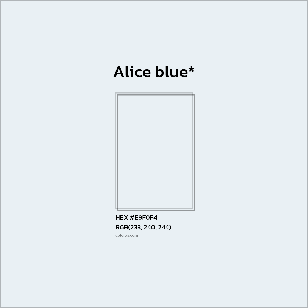 HEX #E9F0F4 Color Name, Color Code, Palettes, Similar Paints, Images