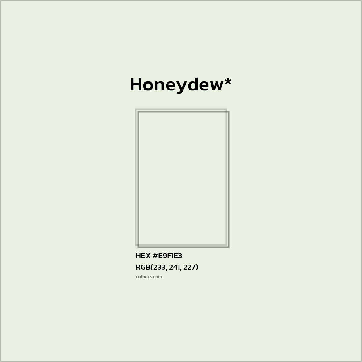 HEX #E9F1E3 Color Name, Color Code, Palettes, Similar Paints, Images