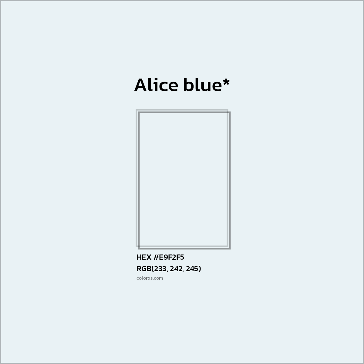 HEX #E9F2F5 Color Name, Color Code, Palettes, Similar Paints, Images