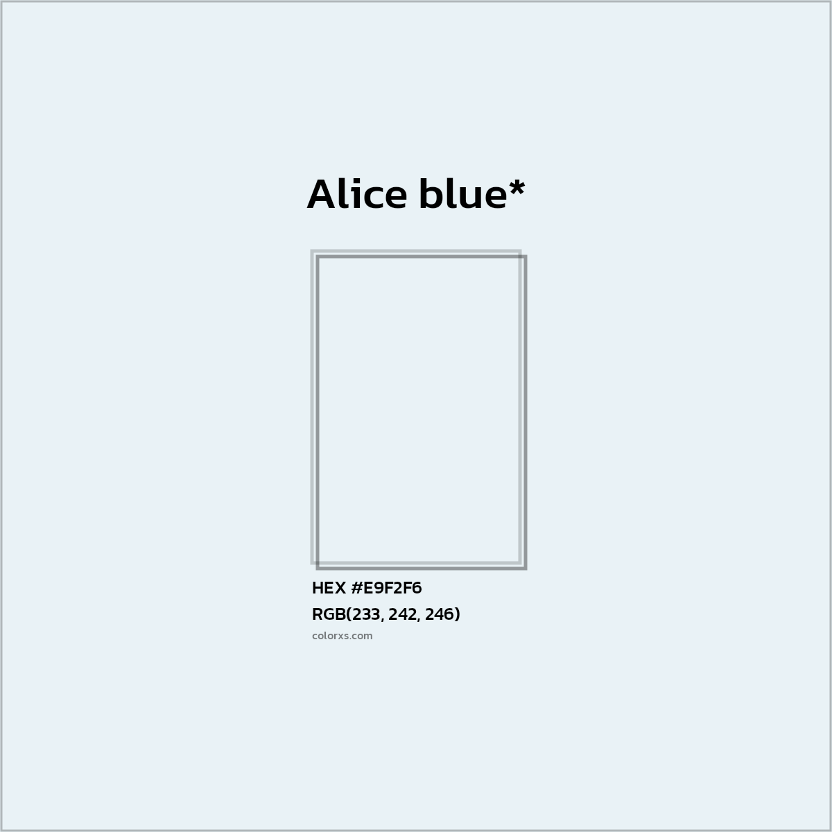 HEX #E9F2F6 Color Name, Color Code, Palettes, Similar Paints, Images