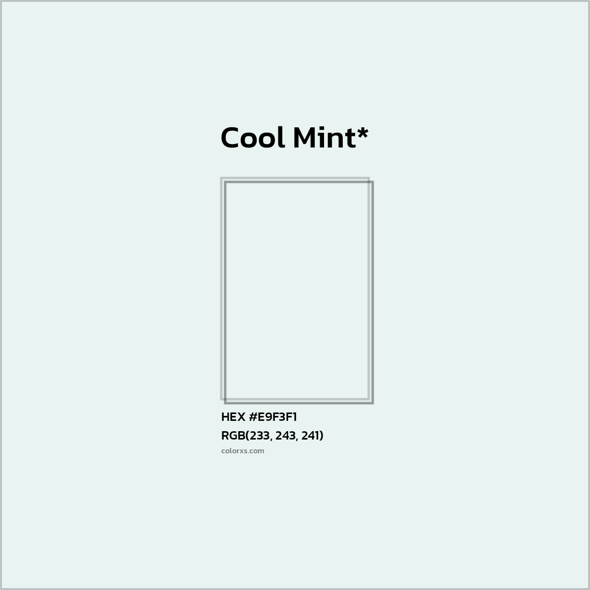 HEX #E9F3F1 Color Name, Color Code, Palettes, Similar Paints, Images