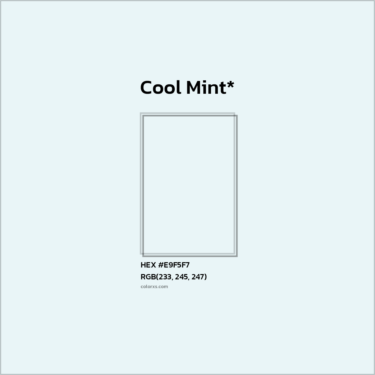 HEX #E9F5F7 Color Name, Color Code, Palettes, Similar Paints, Images