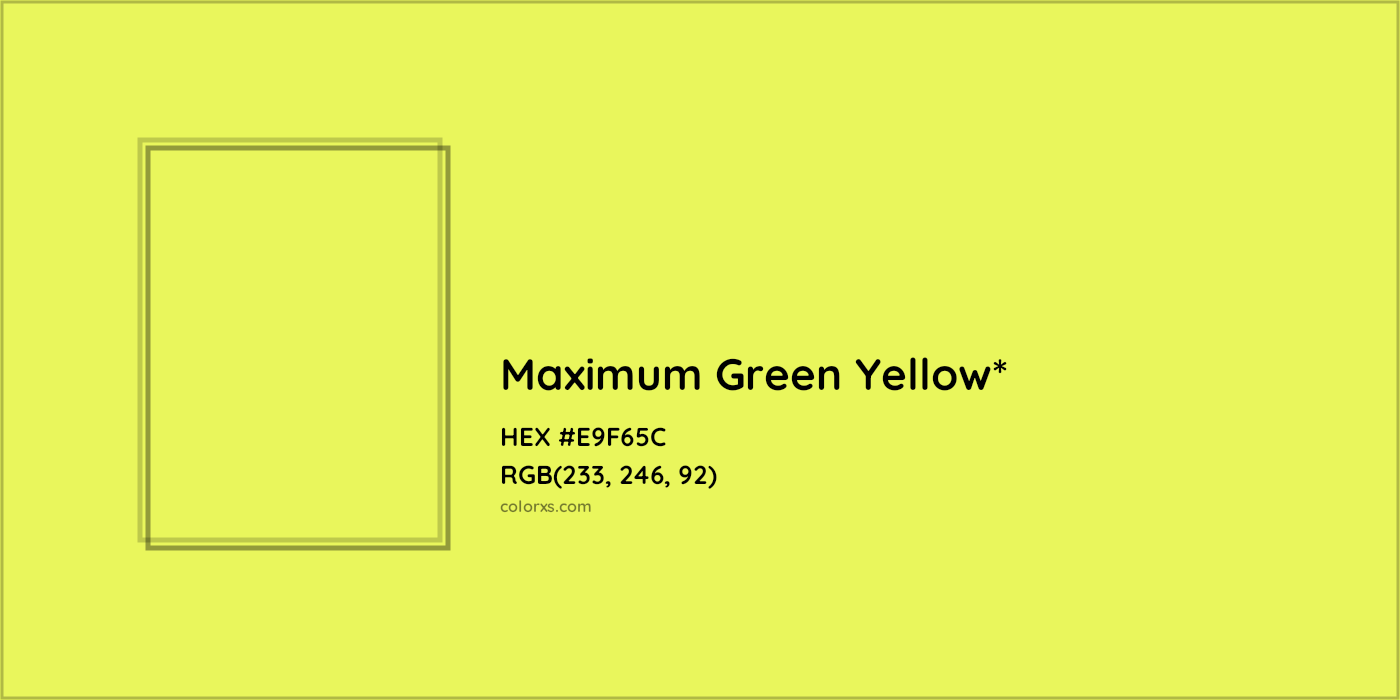 HEX #E9F65C Color Name, Color Code, Palettes, Similar Paints, Images