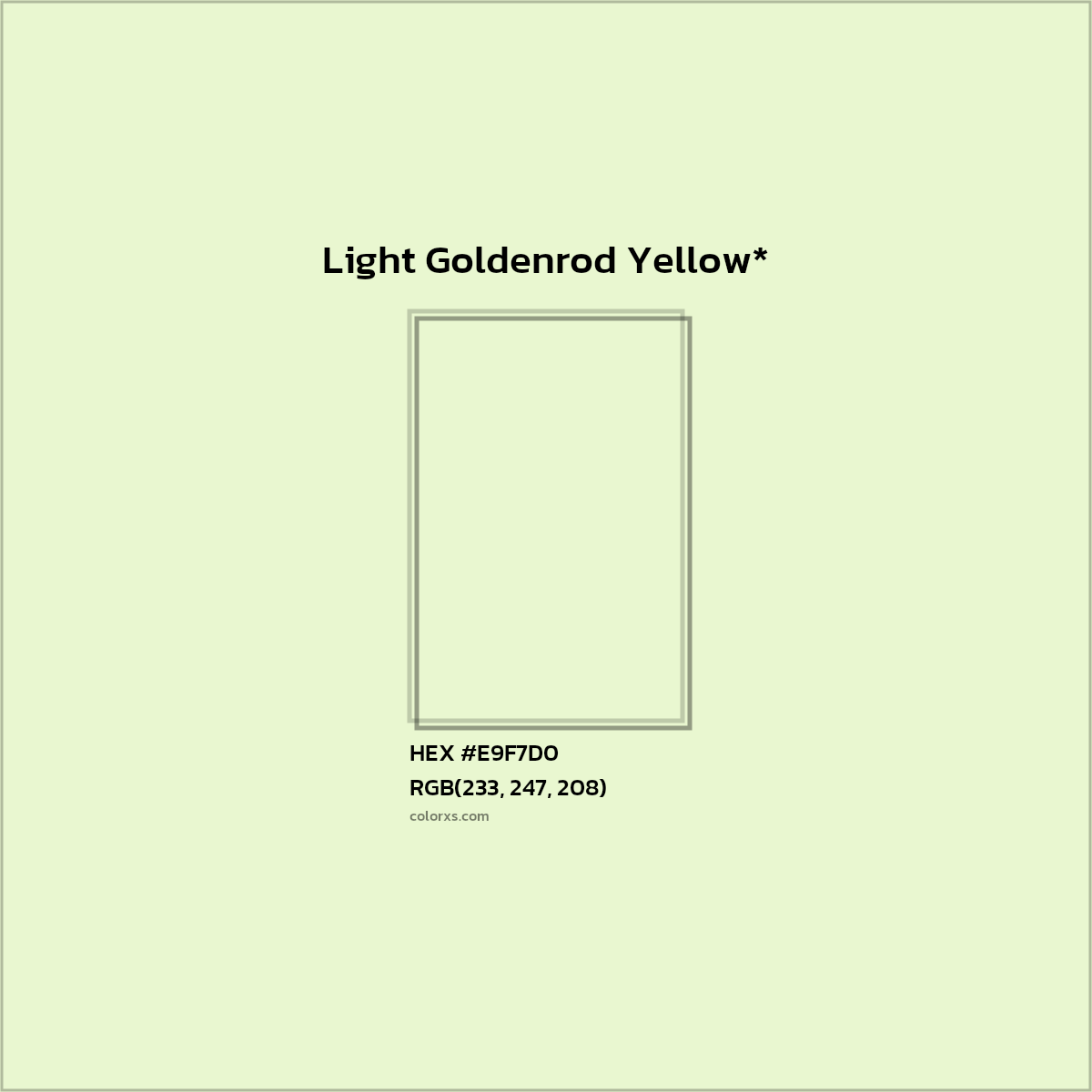 #E9F7D0 hex color. RGB, RYB, CMYK, HSL, HSV codes and color conversions. Matching color names, palettes, paints.