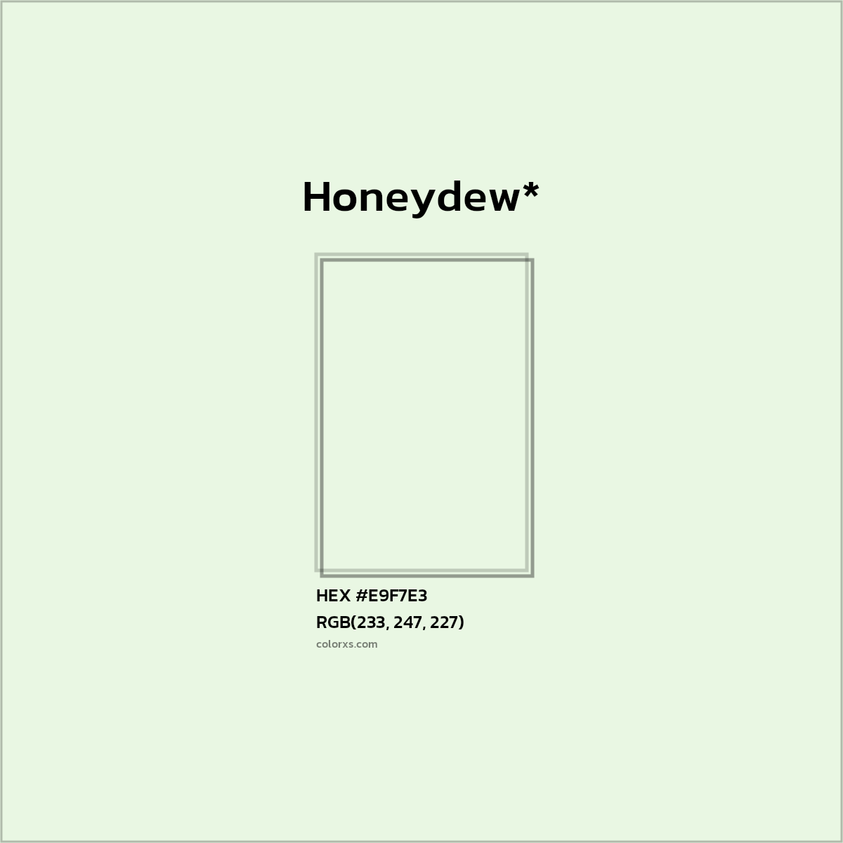 HEX #E9F7E3 Color Name, Color Code, Palettes, Similar Paints, Images