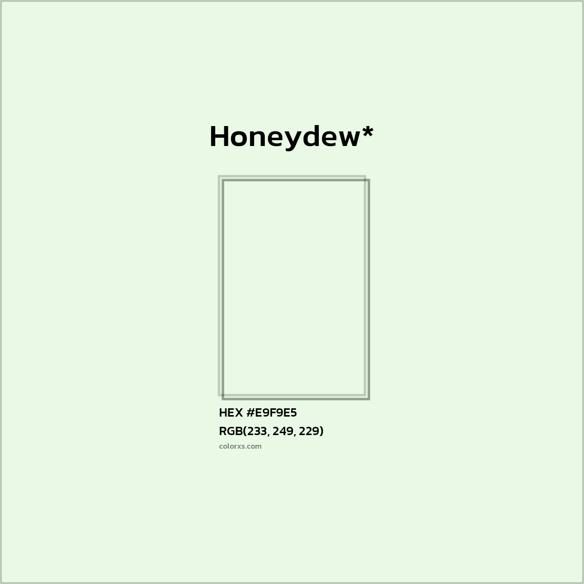 HEX #E9F9E5 Color Name, Color Code, Palettes, Similar Paints, Images