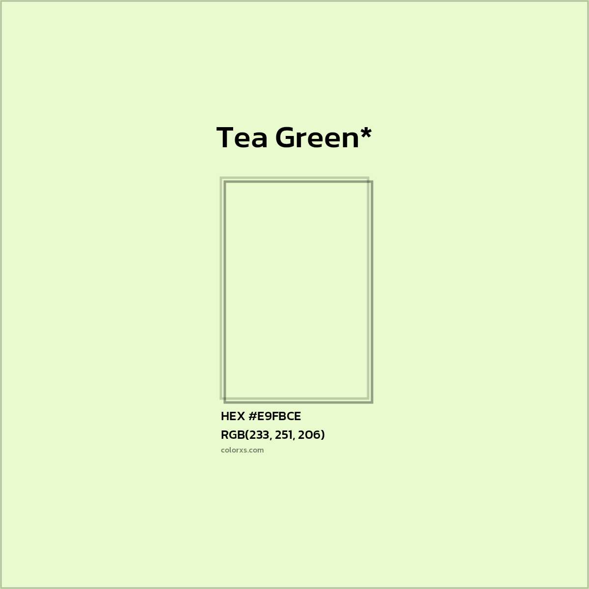 HEX #E9FBCE Color Name, Color Code, Palettes, Similar Paints, Images
