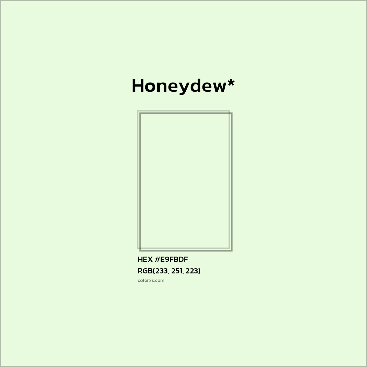 HEX #E9FBDF Color Name, Color Code, Palettes, Similar Paints, Images