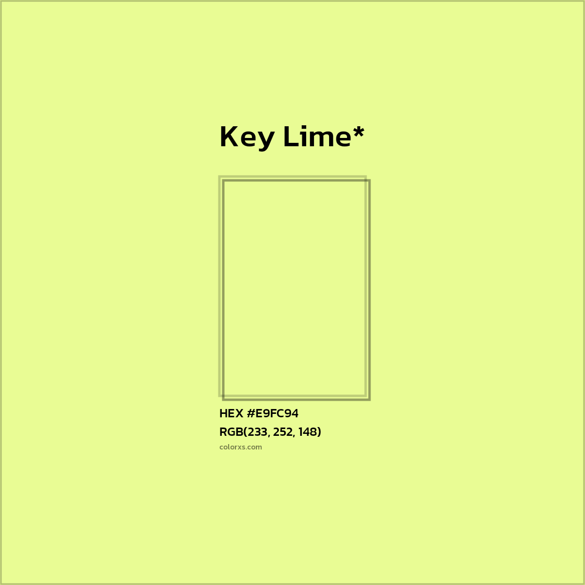 HEX #E9FC94 Color Name, Color Code, Palettes, Similar Paints, Images