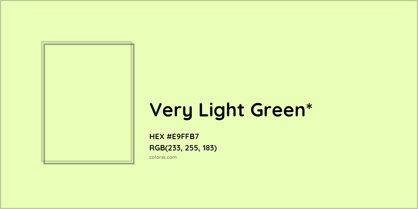 HEX #E9FFB7 Color Name, Color Code, Palettes, Similar Paints, Images