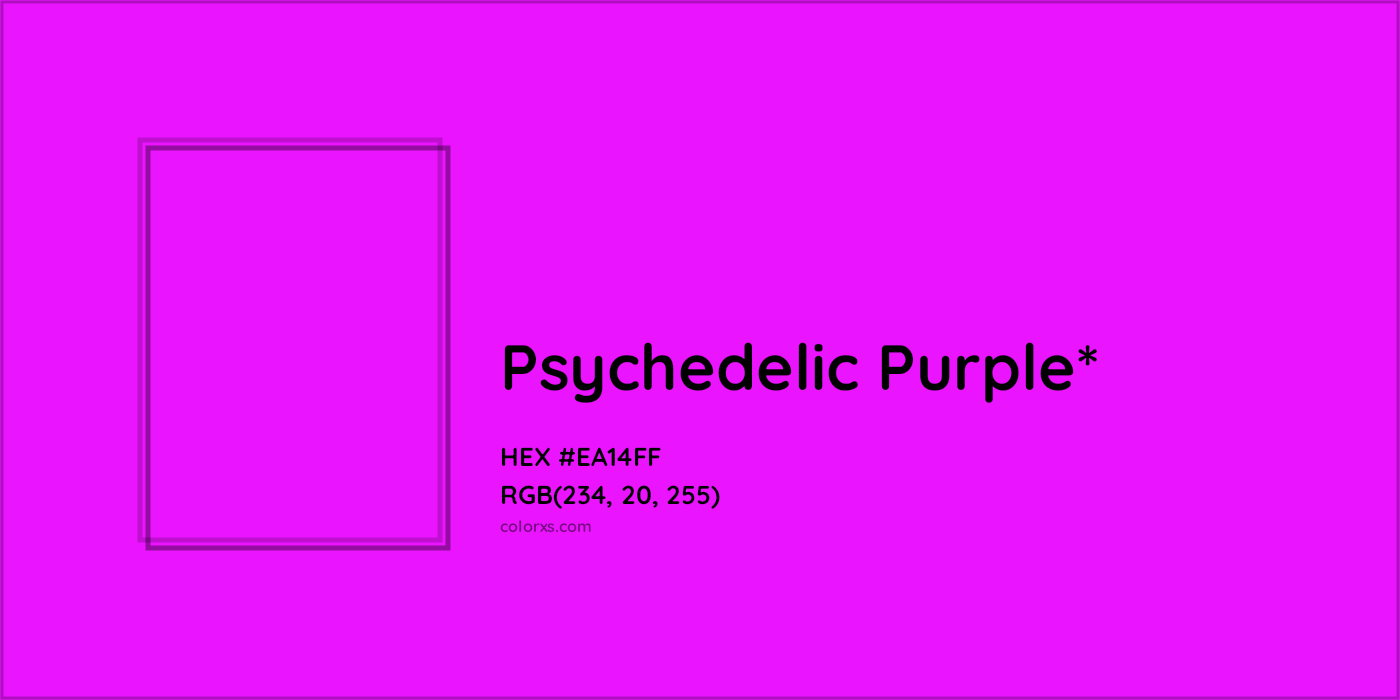 HEX #EA14FF Color Name, Color Code, Palettes, Similar Paints, Images