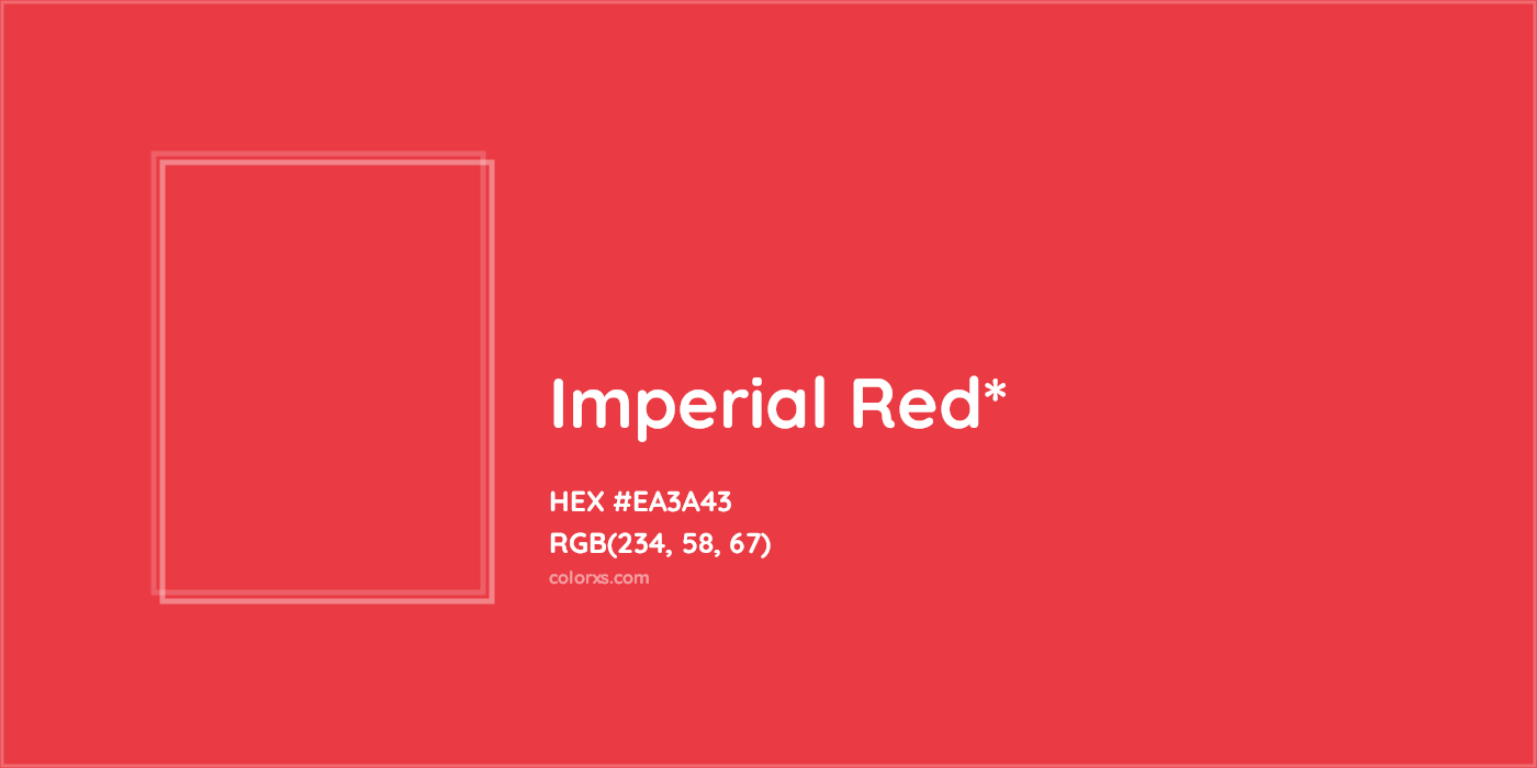 HEX #EA3A43 Color Name, Color Code, Palettes, Similar Paints, Images