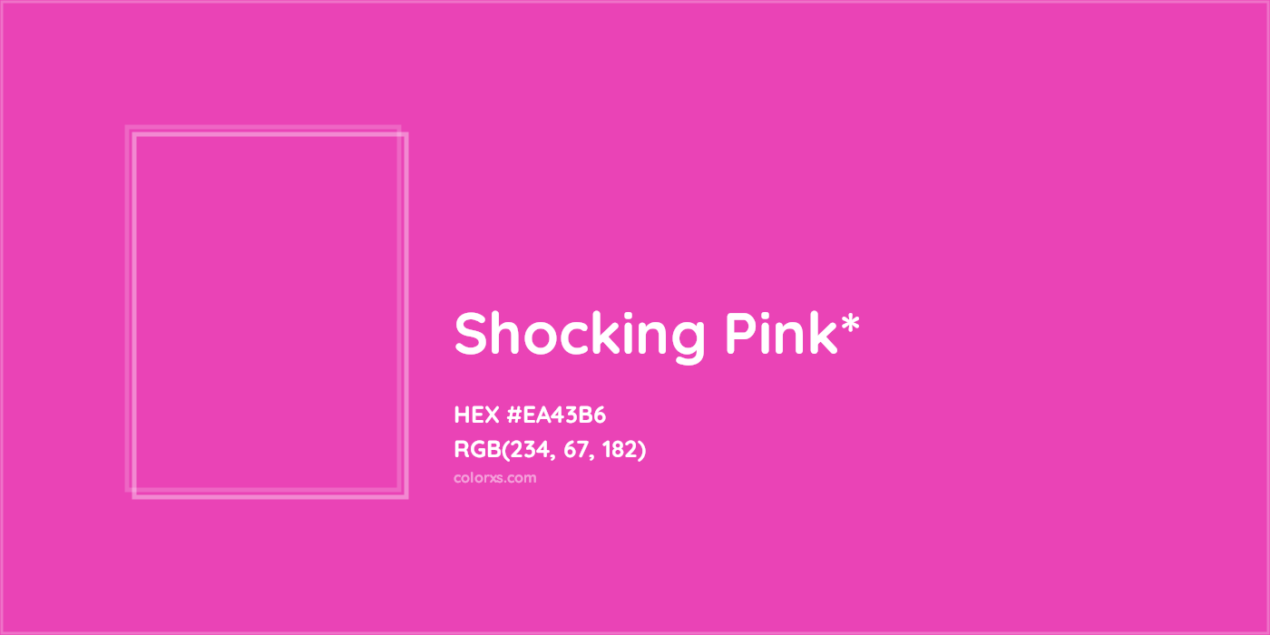 HEX #EA43B6 Color Name, Color Code, Palettes, Similar Paints, Images