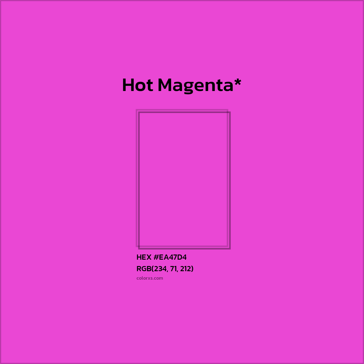 HEX #EA47D4 Color Name, Color Code, Palettes, Similar Paints, Images
