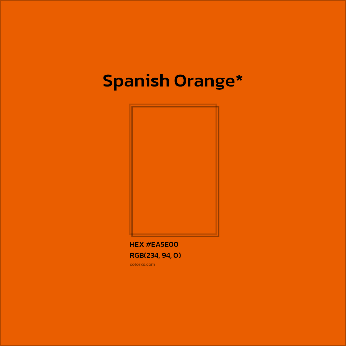 HEX #EA5E00 Color Name, Color Code, Palettes, Similar Paints, Images