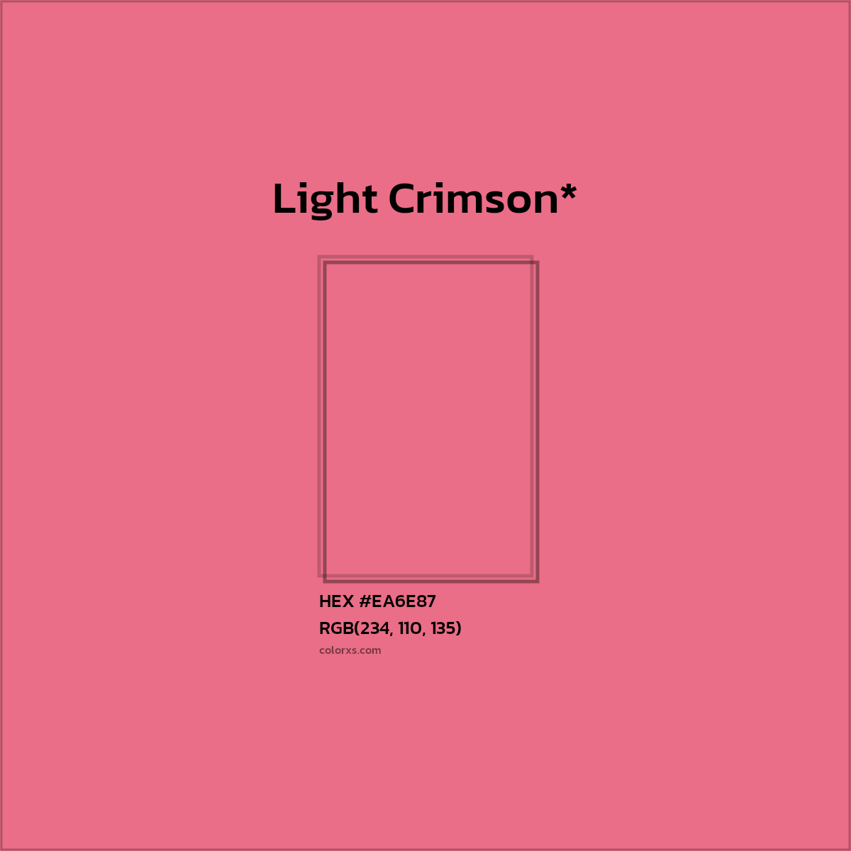 HEX #EA6E87 Color Name, Color Code, Palettes, Similar Paints, Images