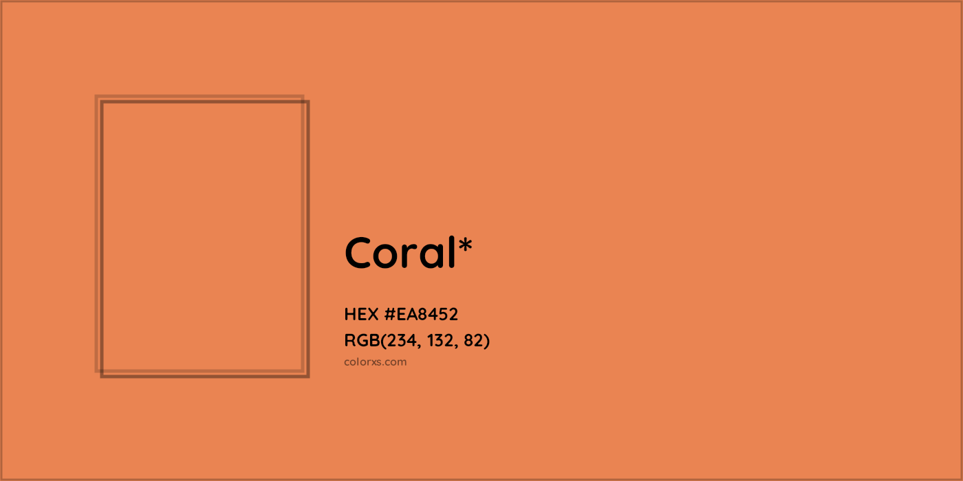 HEX #EA8452 Color Name, Color Code, Palettes, Similar Paints, Images