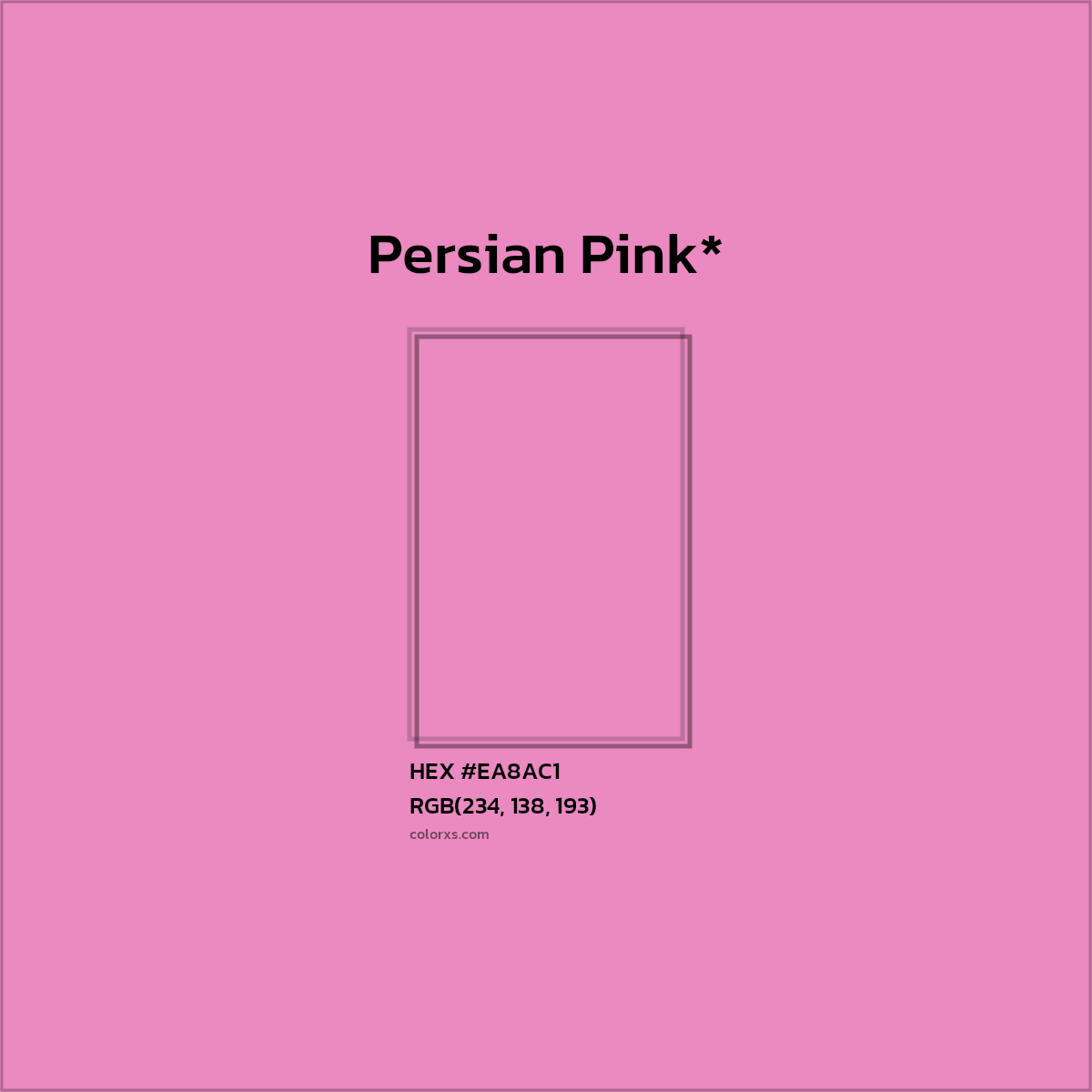 HEX #EA8AC1 Color Name, Color Code, Palettes, Similar Paints, Images