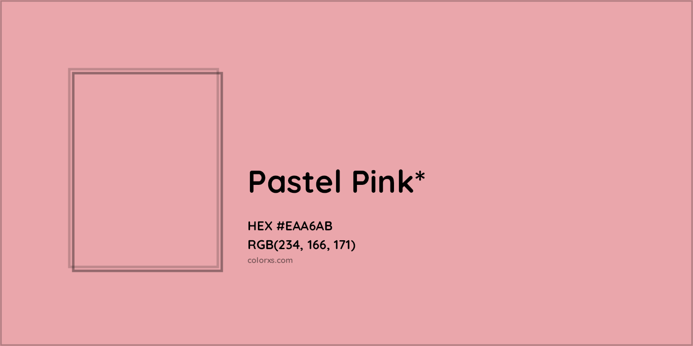 HEX #EAA6AB Color Name, Color Code, Palettes, Similar Paints, Images