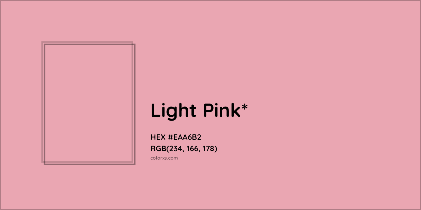 HEX #EAA6B2 Color Name, Color Code, Palettes, Similar Paints, Images