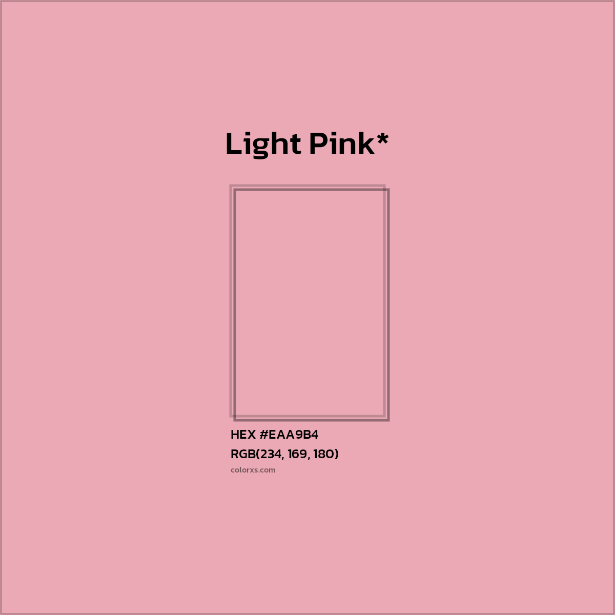 HEX #EAA9B4 Color Name, Color Code, Palettes, Similar Paints, Images