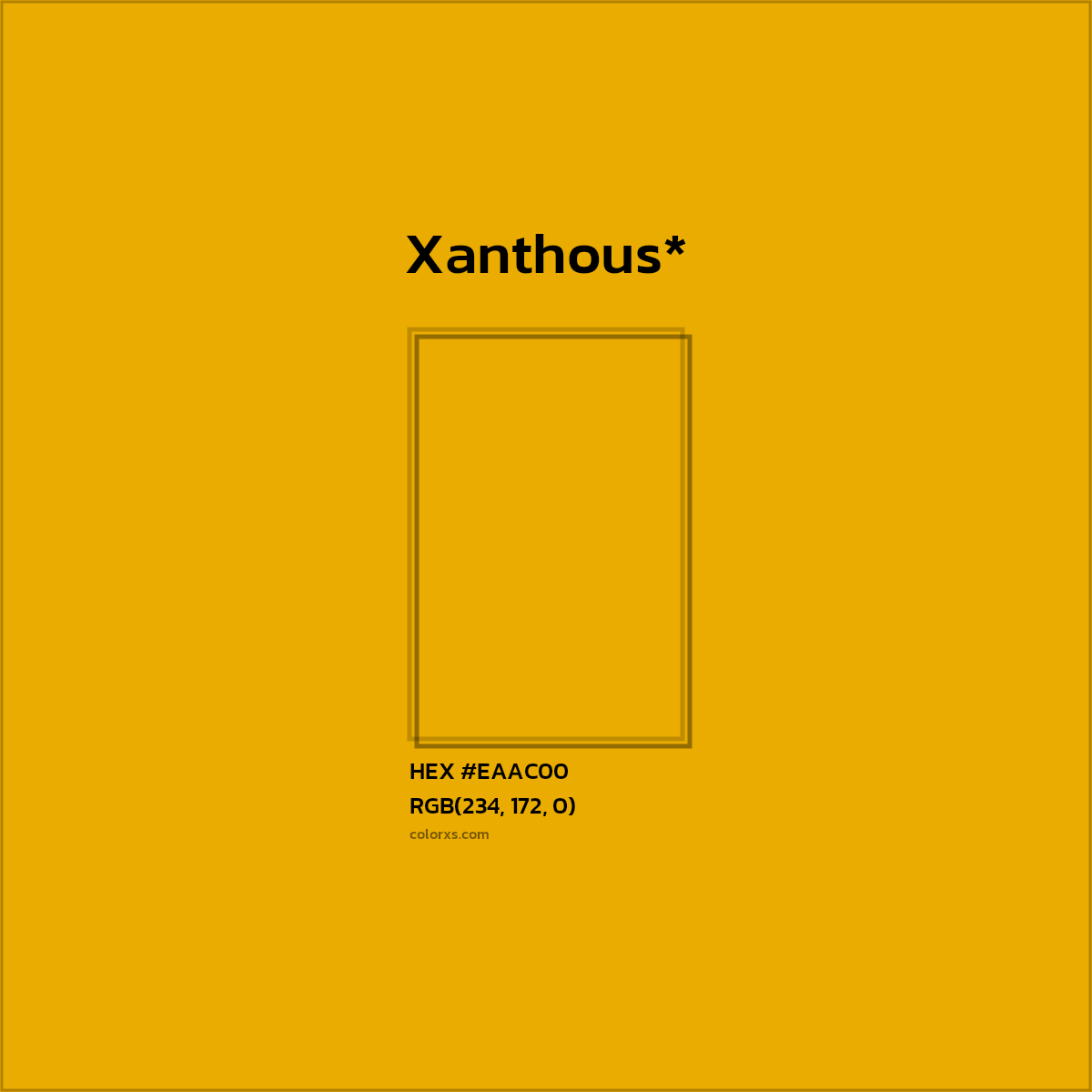 HEX #EAAC00 Color Name, Color Code, Palettes, Similar Paints, Images