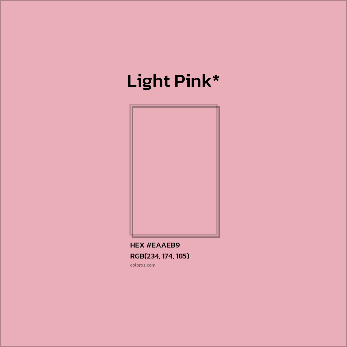 HEX #EAAEB9 Color Name, Color Code, Palettes, Similar Paints, Images
