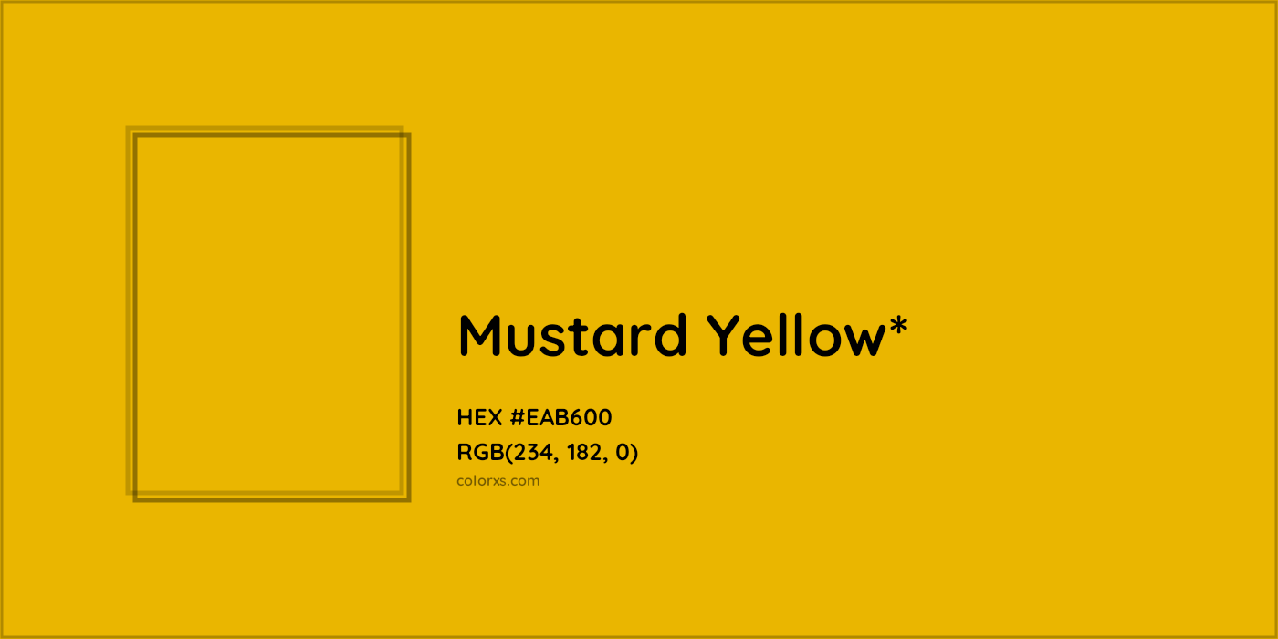 HEX #EAB600 Color Name, Color Code, Palettes, Similar Paints, Images