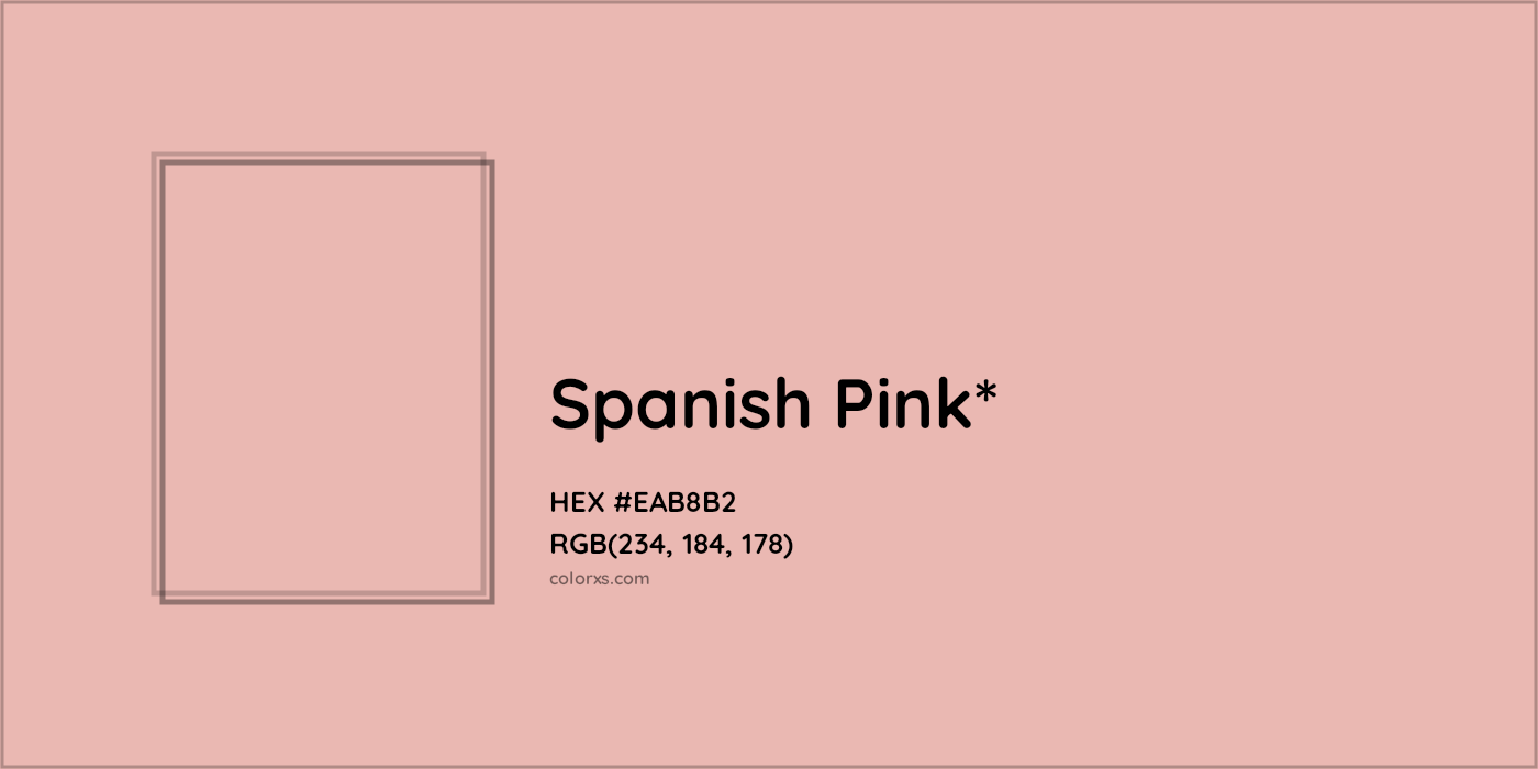 HEX #EAB8B2 Color Name, Color Code, Palettes, Similar Paints, Images