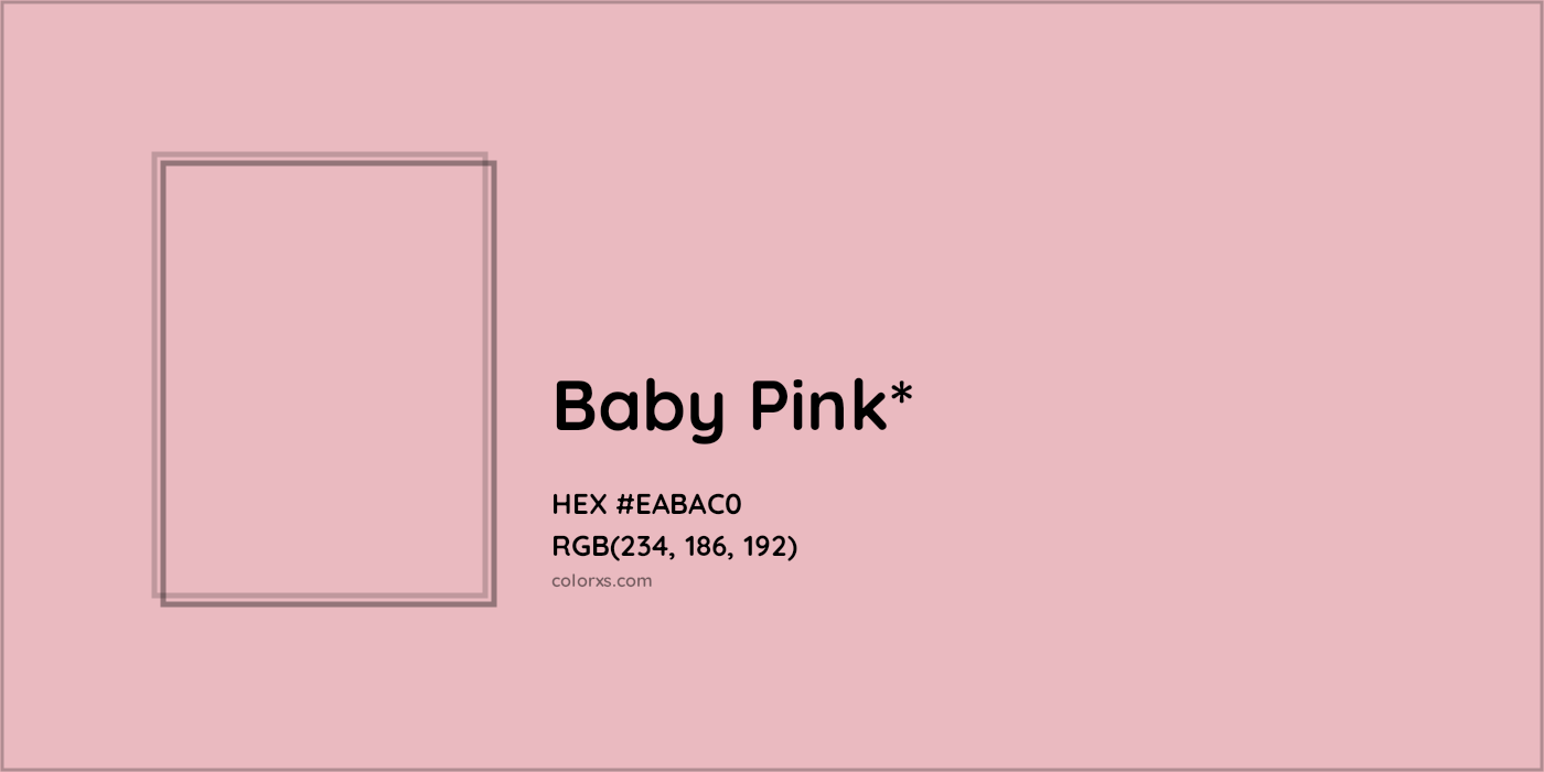 HEX #EABAC0 Color Name, Color Code, Palettes, Similar Paints, Images