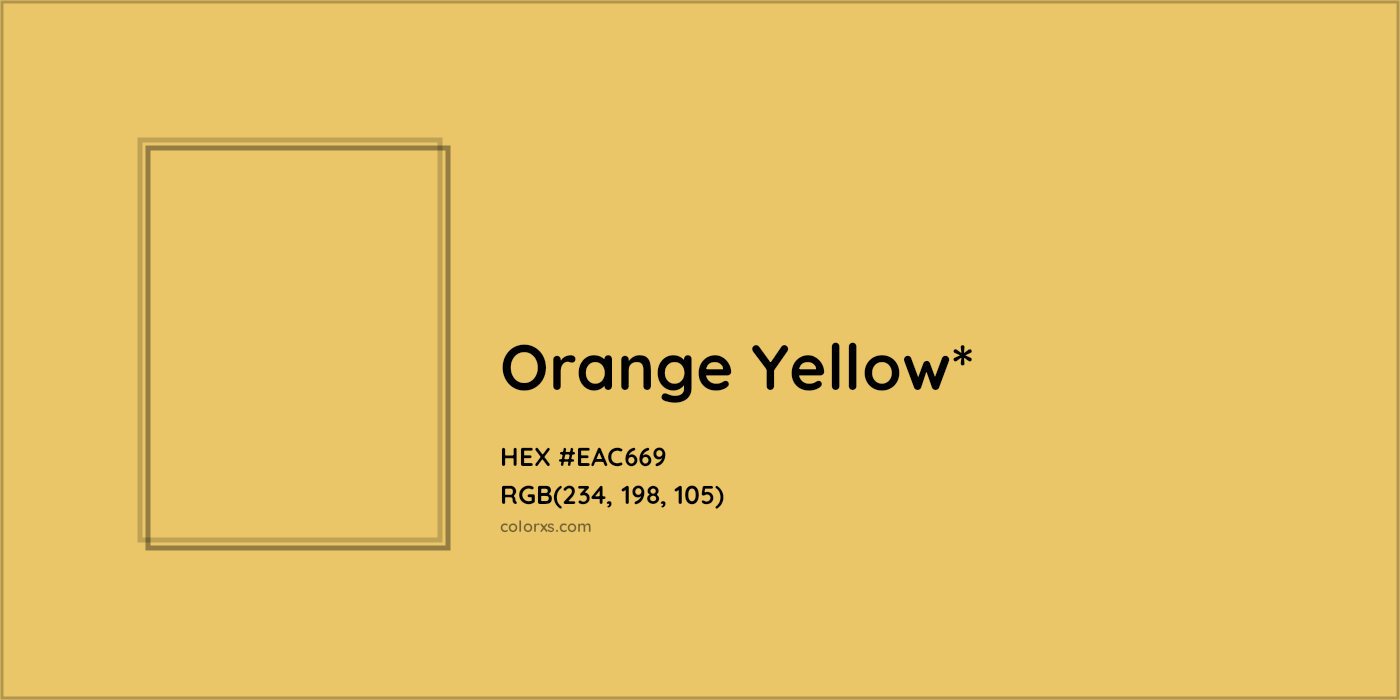 HEX #EAC669 Color Name, Color Code, Palettes, Similar Paints, Images