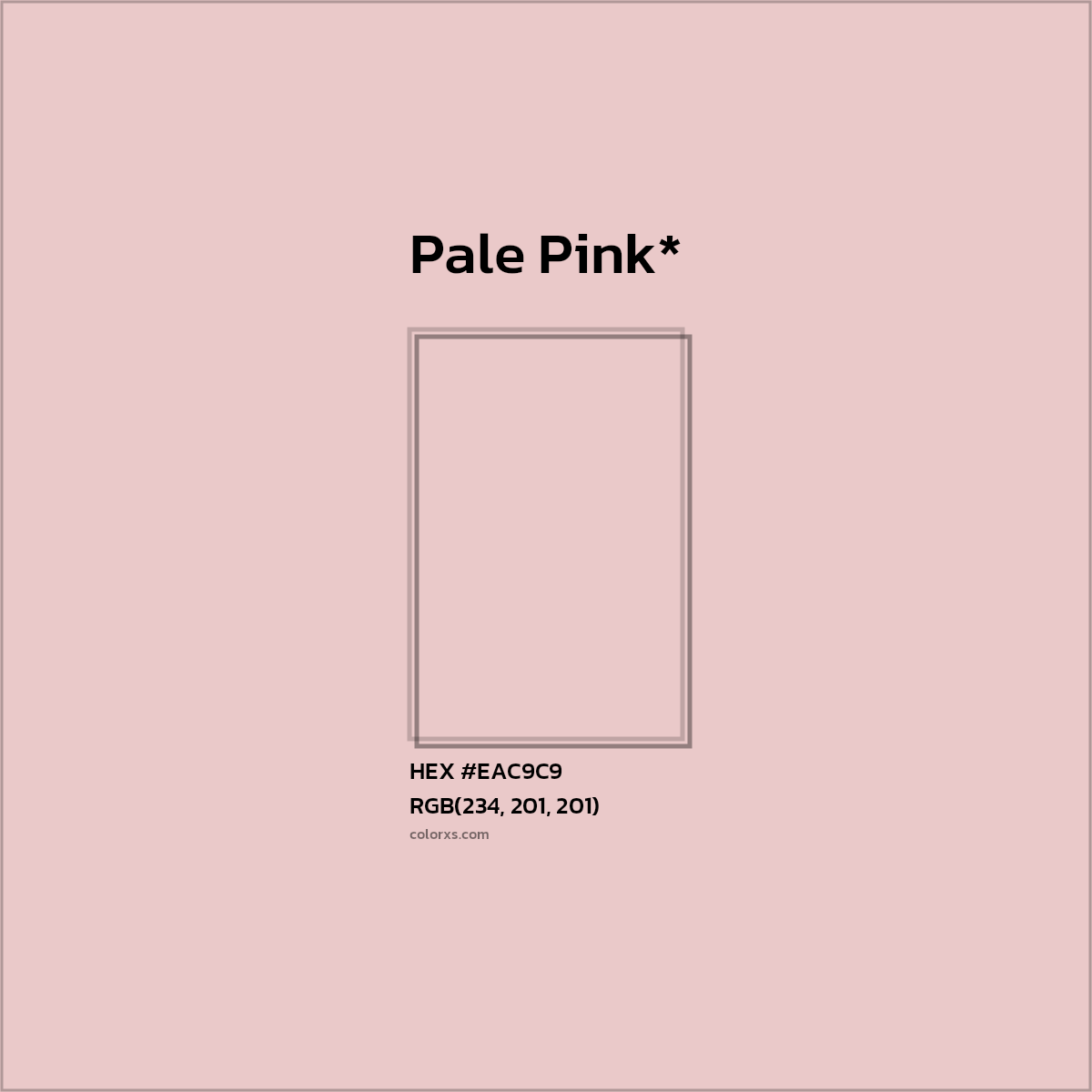 HEX #EAC9C9 Color Name, Color Code, Palettes, Similar Paints, Images