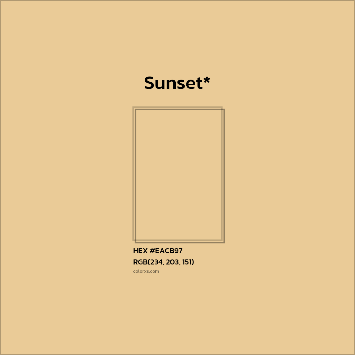 HEX #EACB97 Color Name, Color Code, Palettes, Similar Paints, Images