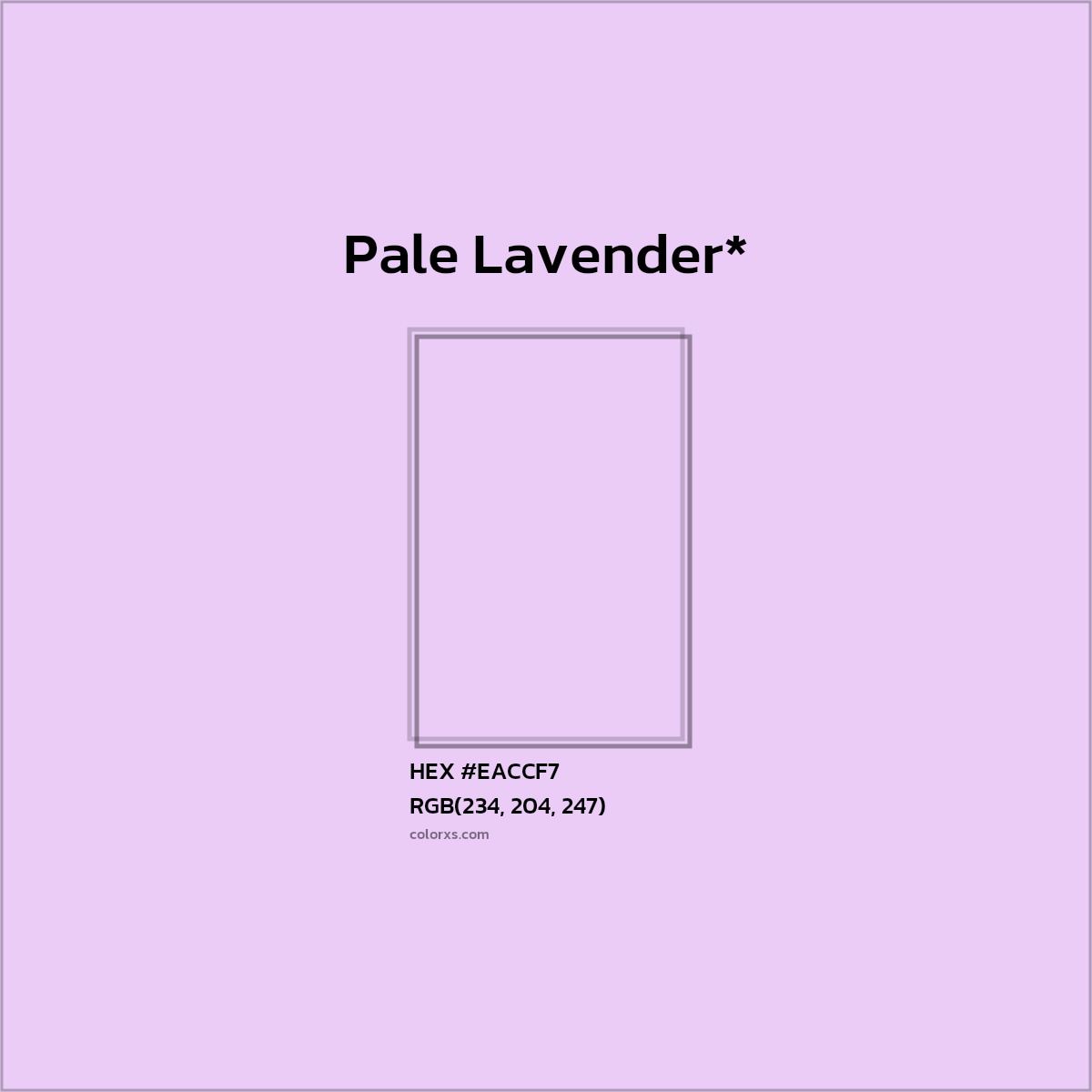 HEX #EACCF7 Color Name, Color Code, Palettes, Similar Paints, Images